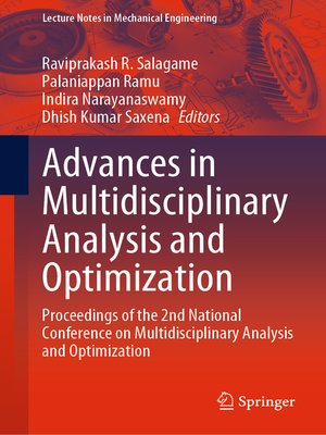 cover image of Advances in Multidisciplinary Analysis and Optimization